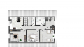 Dachgeschoss – schematische Grundrissdarstellung